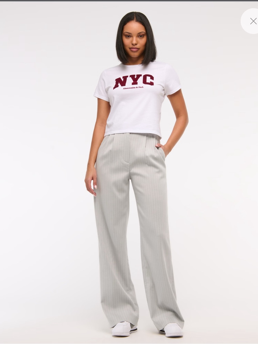ABERCROMBIE & FITCH Sloane Tailored Wide Leg Pant Size 30 Regular